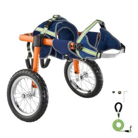 Dog Wheelchair for Back Legs, Lightweight 2 Wheels Pet Wheelchair, Height, Width & Length Adjustable, Dog Cart with Shock-Absorbing Wheels